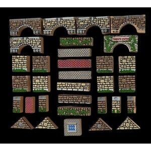 VintageThomas the Tank Gullane 2004 Limited Edition Double Side Bridges Blocks